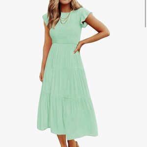 Elegant Mint Midi Dress